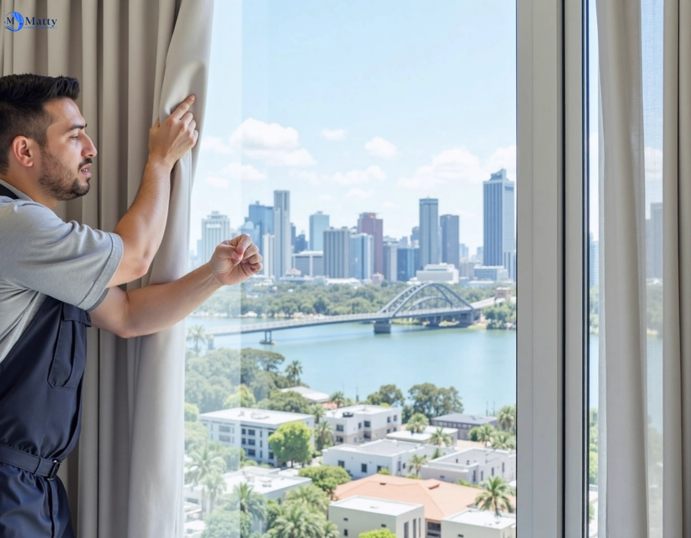 Professional curtain steam cleaning service minto-nsw QLD by Matty Curtain Cleaning