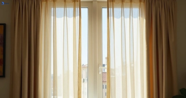 Dusty and dull curtains in minto-nsw before steam cleaning
